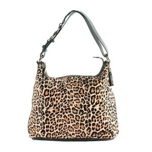 Cole Haan Tanviy Calf Hair Large Hobo Leather Bag!